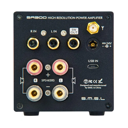 SMSL SA300 Blue Усилитель. Входы: USB/RCA/Bluetooth. Коэффициент динамических искажений: 0.008%. Сигнал/шум:90дБ. Потребляемая мощность:35 В. В компле фото 5