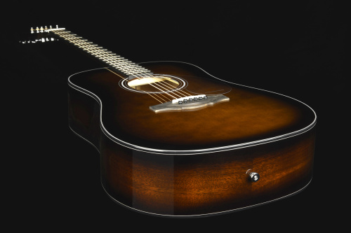 KEPMA F1-D Cherry Sunburst акустическая гитара, цвет вишневый санберст, в комплекте чехол фото 5