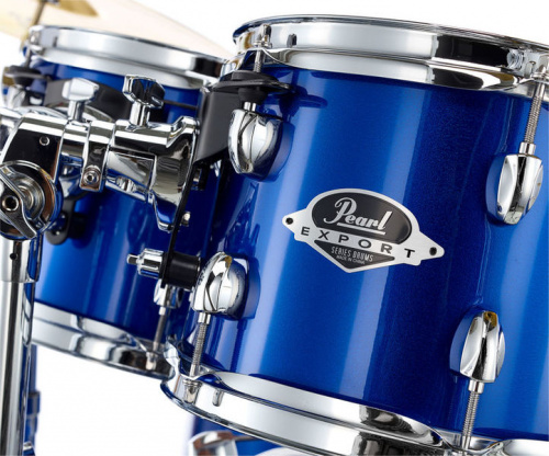 Pearl EXX725/C717 ударная установка из 5-ти барабанов, цвет High Voltage Blue + стойки и тарелки фото 3