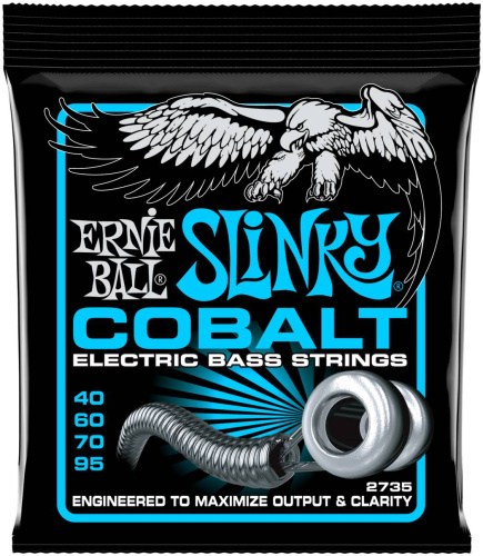 Ernie Ball 2735 струны для бас-гитары Cobalt Bass Extra Slinky (40-60-70-95)