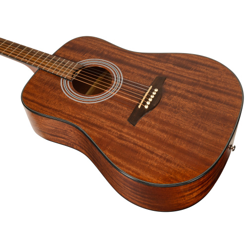 ROCKDALE Aurora D6 Gloss All-Mahogany акустическая гитара дредноут, цвет натуральный, глянцевое покр фото 3