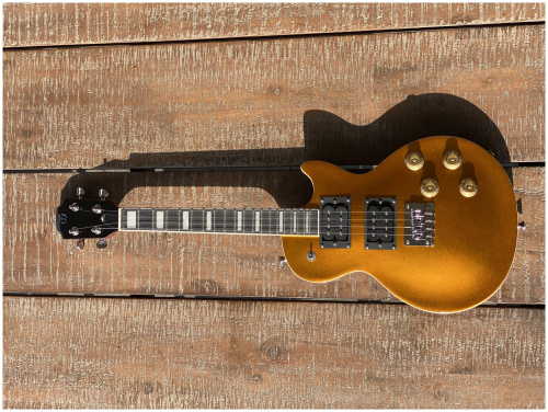 FLIGHT Centurion Tenor GT электроукулеле, Les Paul, тенор, золотой, чехол фото 3