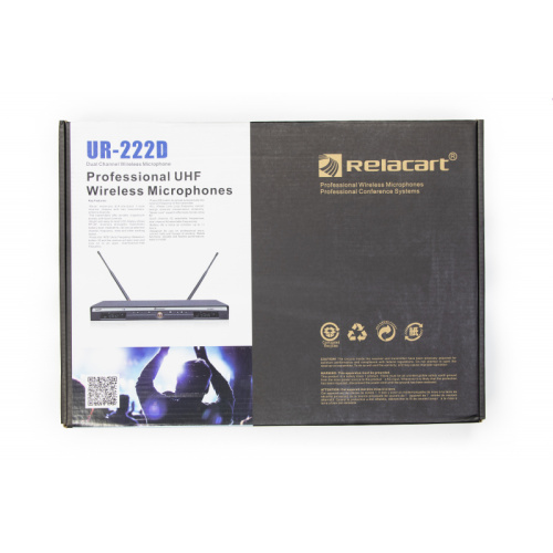 Relacart UR-222DMT 2-х канальный приемник UR-222D + два поясных передатчика UT-222 + 2 петл. мик фото 12