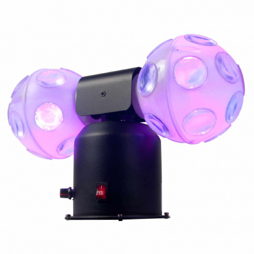 American DJ Jelly Cosmos Ball светодиодный прибор, состоящий из 2-х вращающихся шаров с 60 лучами в фото 5