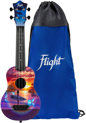 FLIGHT ULTRA S-42 Vibe укулеле сопрано,серия Ultra, поликарбонат армированный.Рисунок.Рюкзак