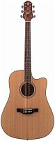 CRAFTER DE-6/NC + Чехол электроакустическая гитара Дредноут SolidTop-ель, корпус-махагон, натура