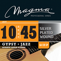 Magma Strings GA120SP Струны для акустической гитары Серия: Silver Plated Wound Gypsy Jazz Калиб