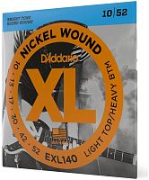 D'Addario EXL140 струны для электрогитары, Light/Heavy, никель, 10-52