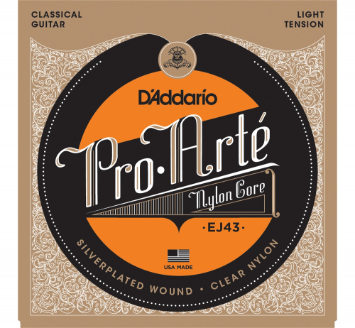 D'Addario EJ43 струны для классической гитары, серебро (Silver), Light.