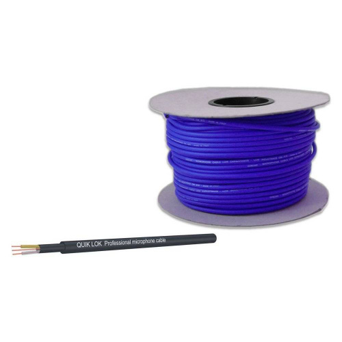 QUIK LOK CM675 профессиональный микрофонный кабель с низким уровнем шума d=6.3mm, бухта, синий (цена за метр)