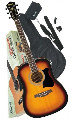 IBANEZ V50NJP VINTAGE SUNBURST набор: акустическая гитара, цвет санберст, тюнер, чехол фото 2