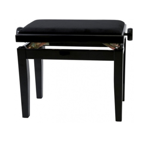 GEWA Deluxe Black High Gloss банкетка для пианино черная глянцевая, прямые ножки