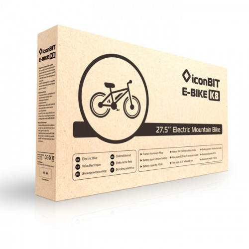 iconBIT E-bike K8 Электровелосипед, 27,5" колеса, алюминевая рама, мотор 250 Вт (режим ассистента), фото 2