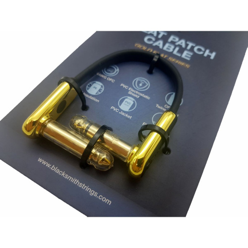 BlackSmith Patch Cable Gold Flat 1.96ft GSFPC-60 патч-кабель, 60 см, угл Jack + угл Jack, позол кон фото 3