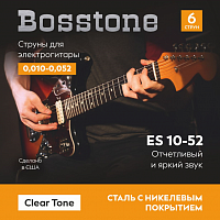 Bosstone Clear Tone ES 10-52 Струны для электрогитары сталь с никелевым покрытием калибр 0.010-0.052