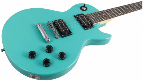 TERRIS TLP-039 LB электрогитара Les Paul, HH, 2V2T, цвет морской волны фото 5