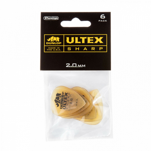 Dunlop Ultex Sharp 433P200 6Pack медиаторы, толщина 2 мм, 6 шт. фото 4