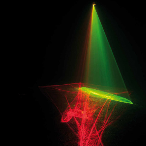 American DJ Micro Hypnotic зеленый лазер мощностью 30мВт+красный лазер мощностью 80мВт, проецирует п