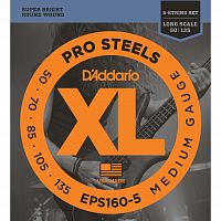 D'Addario EPS160-5 струны для 5 стр.бас-гит, ProSteels/Long, 50-135