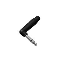 Amphenol ACPS-TB 1/4" (6.35мм) джек стерео, угловой, кабельный, 6.3 мм, корпус металл, цвет черн