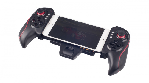 RITMIX GP-050BTH Black Red Игровой манипулятор, беспроводной Bluetooth, универсальный геймпад, поддерживает ОС Android версии 3.0+, iOS 9.3.2-11, iOS1 фото 4