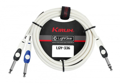 Kirlin LGY-336 2M WH кабель Y-образный 2 м Разъемы: 1/4" стерео джек 2 x 1/4" моно джек Матери