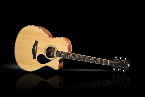 KEPMA A1CE Natural электроакустическая гитара, цвет натуральный, в комплекте 3м кабель фото 3