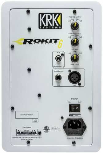 KRK RP6G3W Активный 2-х полосный (Bi-Amp) 6-ти дюймовый студийный звуковой монитор, белый фото 2