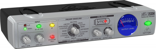 Behringer MIC800 Микрофонно-линейный предусилитель с лимитером и функцией моделирования