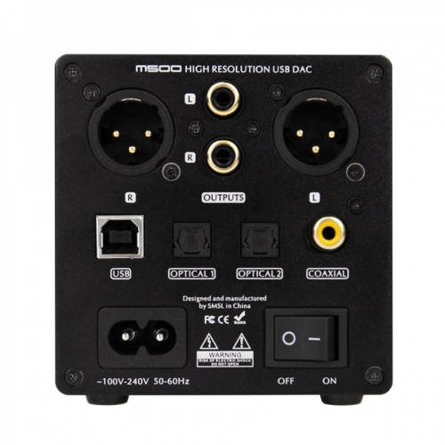 SMSL M500 MKII black ЦАП. Входы: USB / Оптический x2 / Коаксиальный. Выходы: RCA усилитель для наушников / RCA / XLR. Динамический диапазон:XLR 125дБ, фото 3