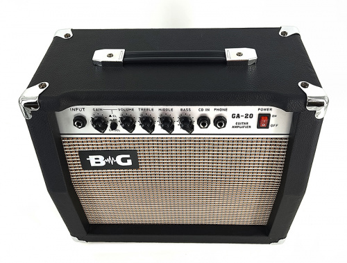 BG GA20 Усилитель гитарный комбо, 20 Вт, 6,5", : Input, Gain, Overdrive S/W Volume, Treble, Middle, Bass, Headphone фото 2