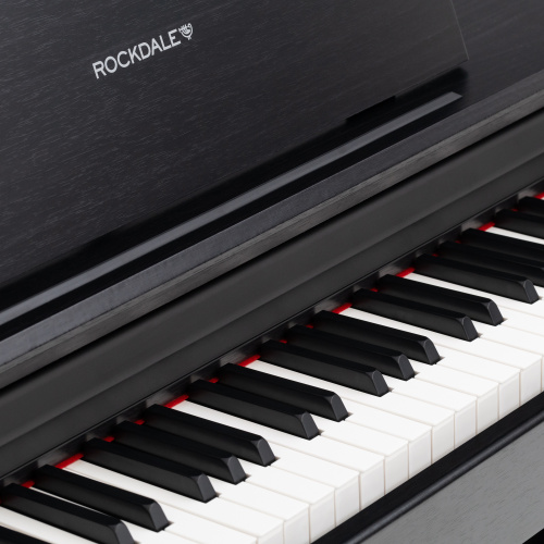 ROCKDALE Sonata Black Цифровое пианино. Черный цвет. 88 полноразмерных клавиш, градуированная клавиатура. Полифония 64 голоса. 20 тембров. 10 демомело фото 10