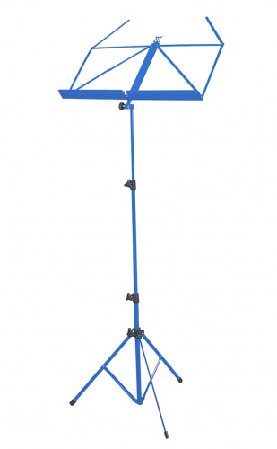 ROXTONE MUS008 Blue Пюпитр складывающийся, на трех ногах, высота, регулируемая: 50-120см, размер в сложенном состоянии: 50см, подставки: 40-29cm, цвет
