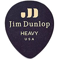 Dunlop 485R03TH Медиаторы Genuine Celluloid Black Tear Drop, Thin (72 шт./уп.)
