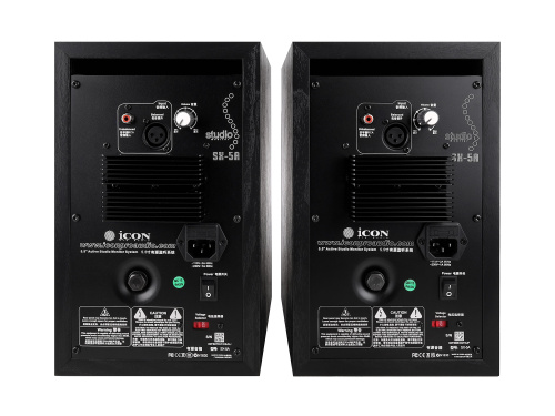iCON SX-5A Пара активных студийных мониторов, 45-21000 Гц, НЧ 5.5" 60Вт, ВЧ 1" 30 Вт фото 4