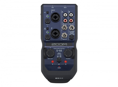 Zoom U-44 ручной аудиоинтерфейс, 4 входа, 4 выхода