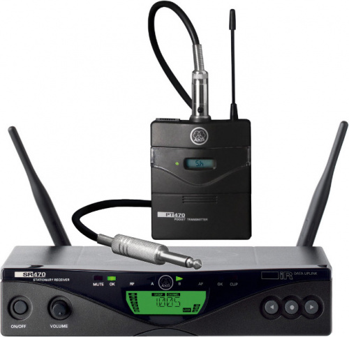 AKG WMS470 INSTR SET BD9 инструментальная радиосистема с приёмником SR470 и портативным передатчиком, в комплекте гитарный шнур (600.0 – 605.9 MHz & 6