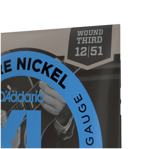 D'ADDARIO EPN21 PURE NICKEL JAZZ LIGHT 12-52 струны для электрогитары, никель, 12-52 фото 2