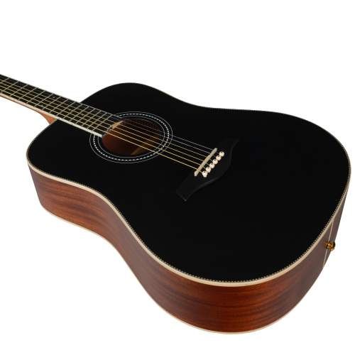 ROCKDALE Aurora D7 BK Satin Акустическая гитара Форма корпуса Dreadnought. Цвет черный. Сатиновое покрытие. Верхняя дека из ели. Нижняя дека и обечайк фото 6