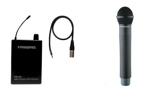 Pasgao PR50R+PAH315 накамерная радиосистема с ручным микрофоном в кейсе.