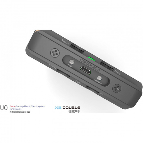 X2 DOUBLE U0 трансакустический звукосниматель для укулеле со встроенными эффектами: Reverb, Delay, фото 6