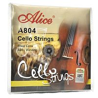 ALICE A804 Струны для виолончели. Основа струн сталь, обмотка выполнена из алюминия