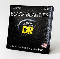 DR BKE7-10 BLACK BEAUTIES струны для 7-струнной электрогитары чёрные 10 56