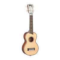 Mahalo MP1 Укулеле сопрано с чехлом, верх из массива ели, струны Aquila Super Nylgut, цвет Natural