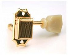 Gotoh SD90-HAPM-SL-G колки локовые, автозажим, регулируемые, Vintage, 3+3, gold пластик, тюльпан