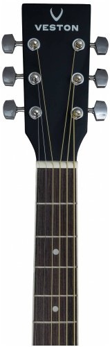 VESTON D-45 SP/BKS -акустическая гитара, дредноут, черная, матовая фото 5