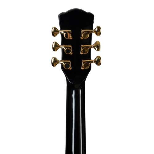 ROCKDALE Aurora D7 C BK Gloss Акустическая гитара Форма корпуса Dreadnought с вырезом. Цвет черный. Глянцевое покрытие. Верхняя дека из ели. Нижняя де фото 8