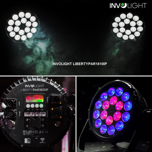 Involight LIBERTY PAR 1810IP Аккумуляторный всепогодный LED прожектор, 18х5Вт RGBW, DMX512, ИК-ДУ фото 4