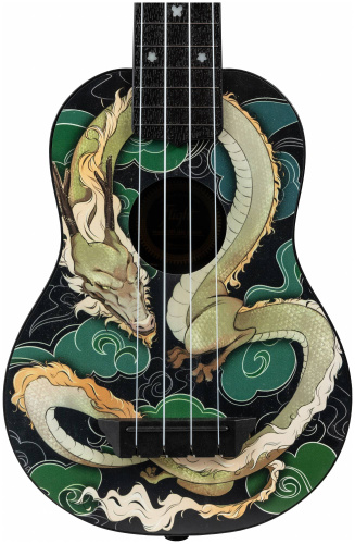 FLIGHT TUS-JADE DRAGON подписная укулеле Green Apelsin, серия Travel, сопрано, верхняя дека липа, фото 7