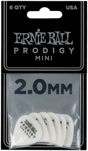 Ernie Ball 9203 Компл.медиаторов Prodigy/2.0 mini/материал делрин/Белые/6шт/цена за комплект фото 2